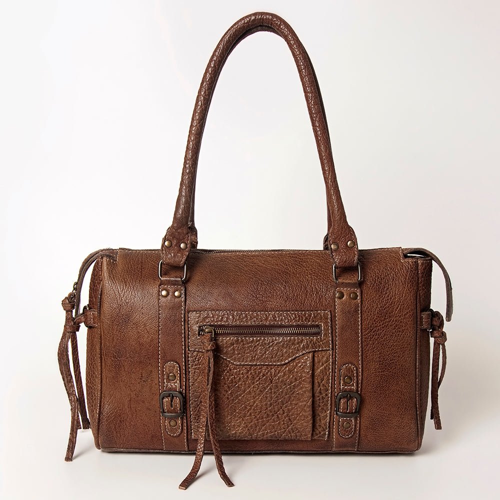 Vintage Handmade Genuine Cowhide Leather Tote Bag for Women