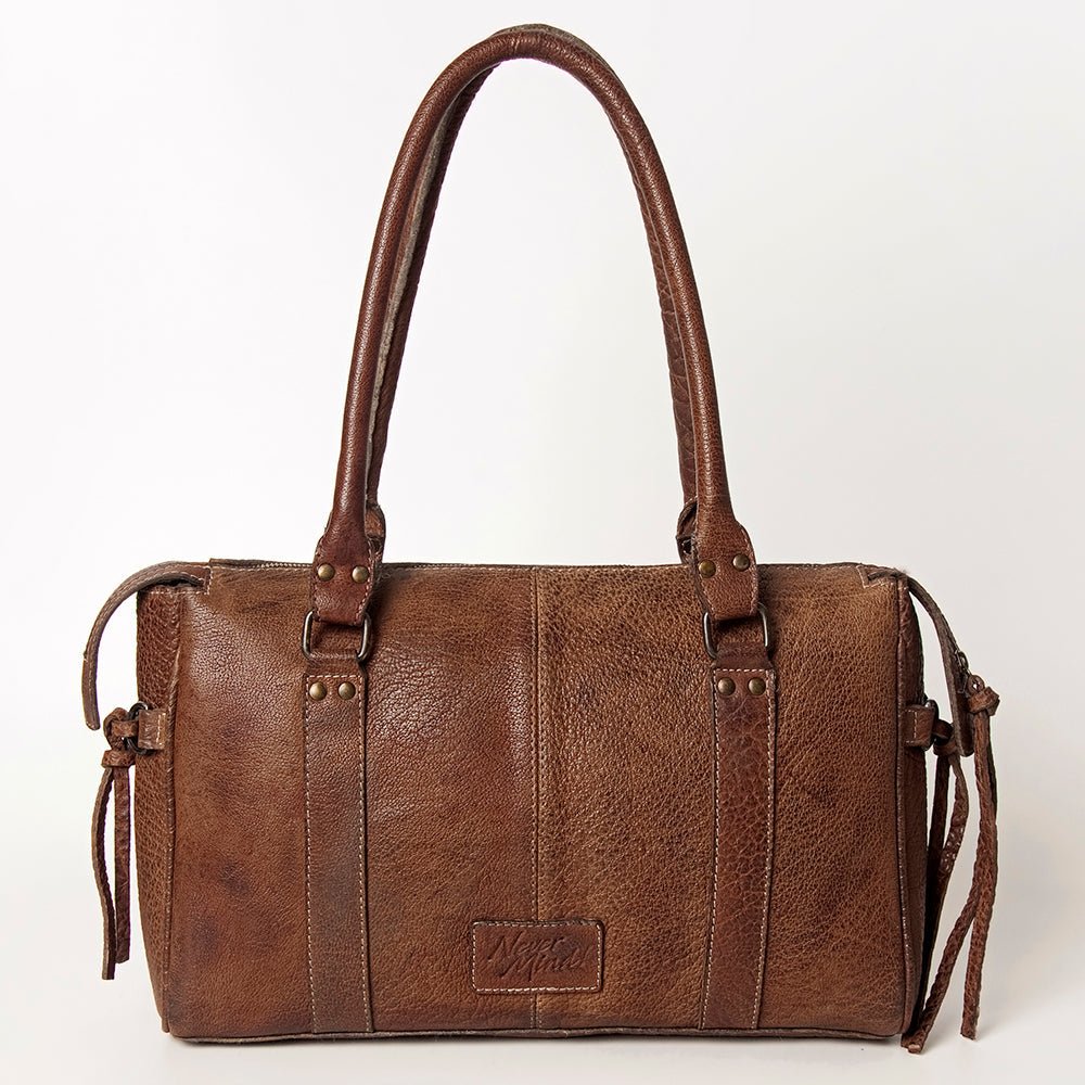 Vintage Handmade Genuine Cowhide Leather Tote Bag for Women