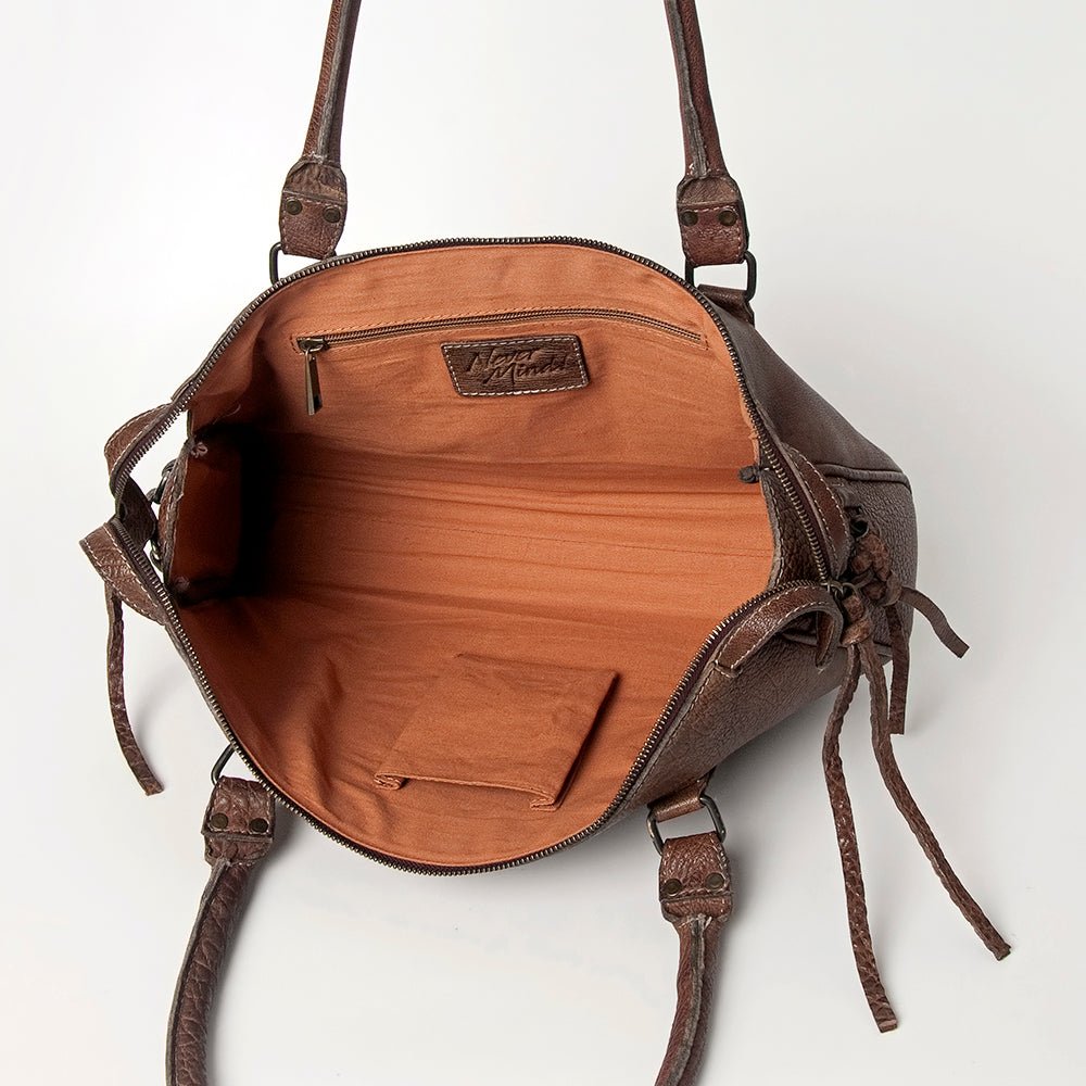 Vintage Handmade Genuine Cowhide Leather Tote Bag for Women