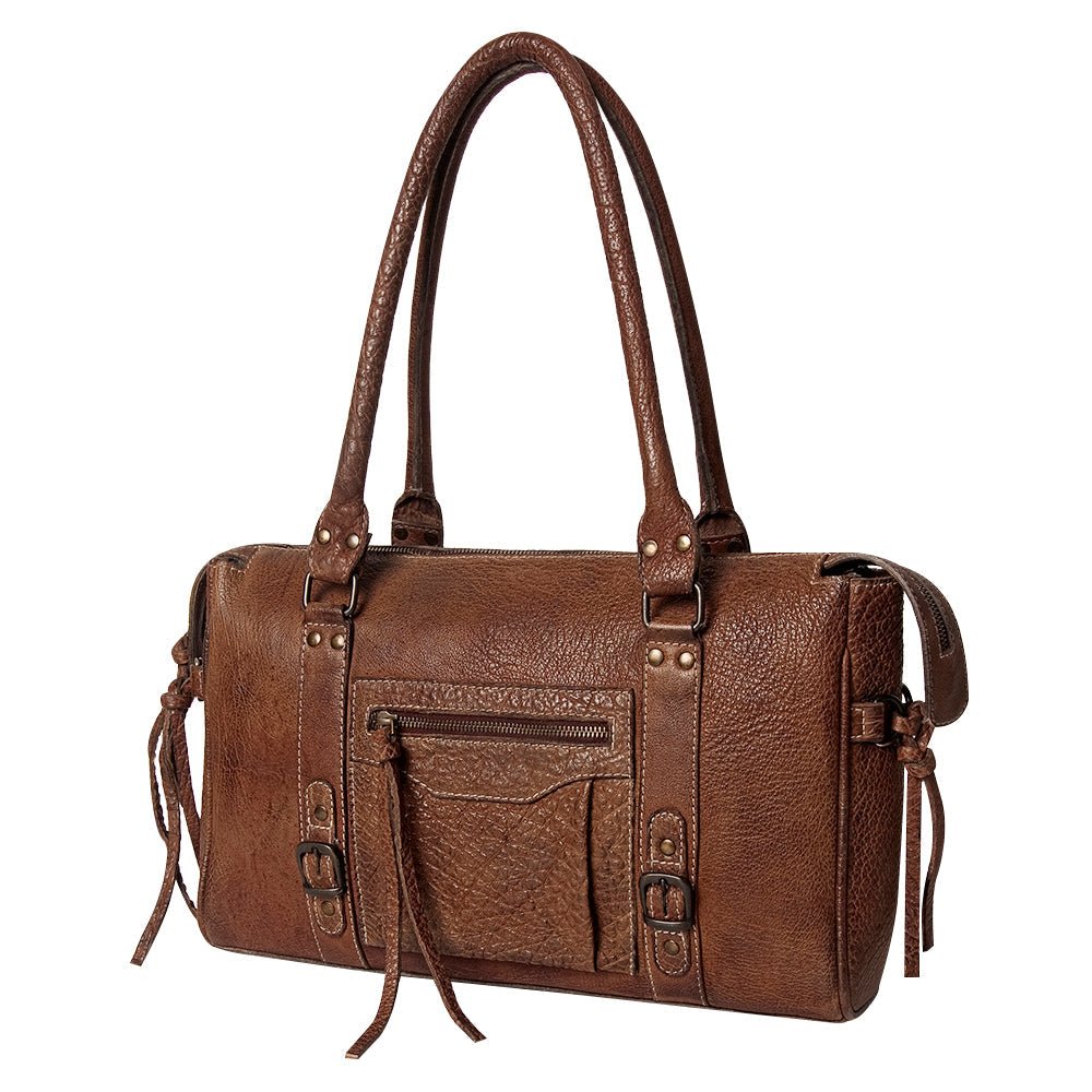 Vintage Handmade Genuine Cowhide Leather Tote Bag for Women