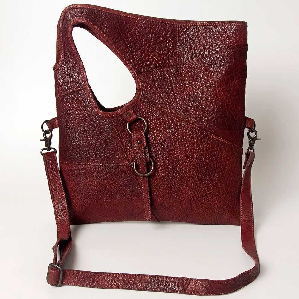 Never Mind Clutch Vintage Handmade Genuine Cowhide Leather