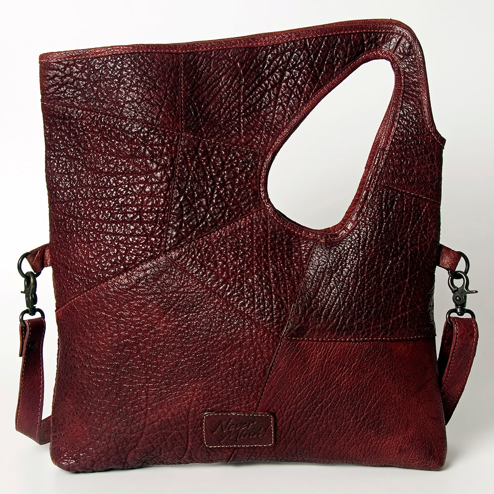 Never Mind Clutch Vintage Handmade Genuine Cowhide Leather