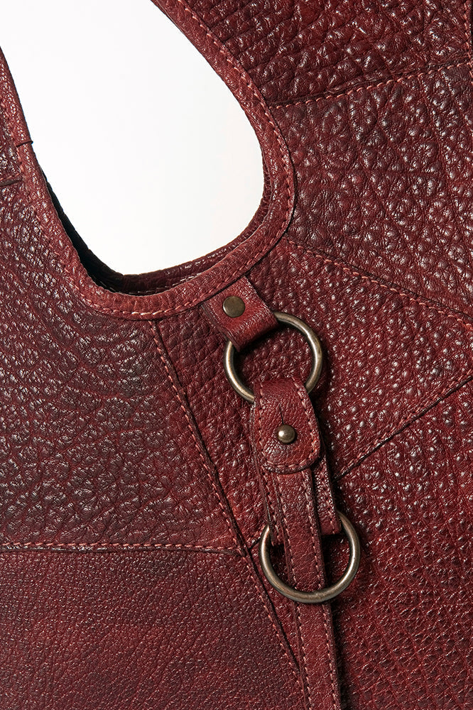 Never Mind Clutch Vintage Handmade Genuine Cowhide Leather