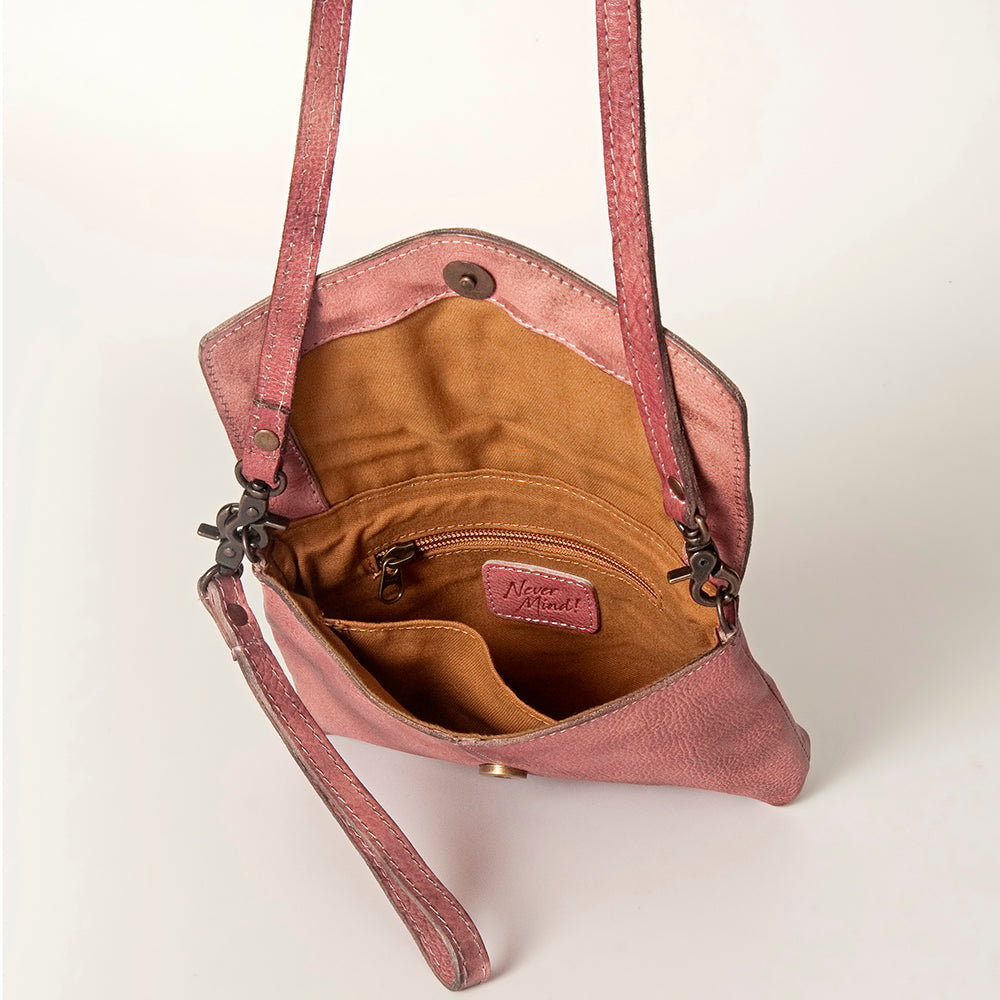 Never Mind Crossbody Vintage Handmade Genuine Cowhide Leather