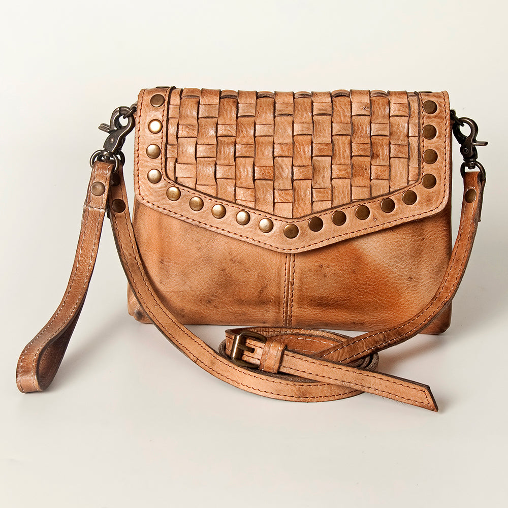 Never Mind Crossbody Vintage Handmade Genuine Cowhide Leather
