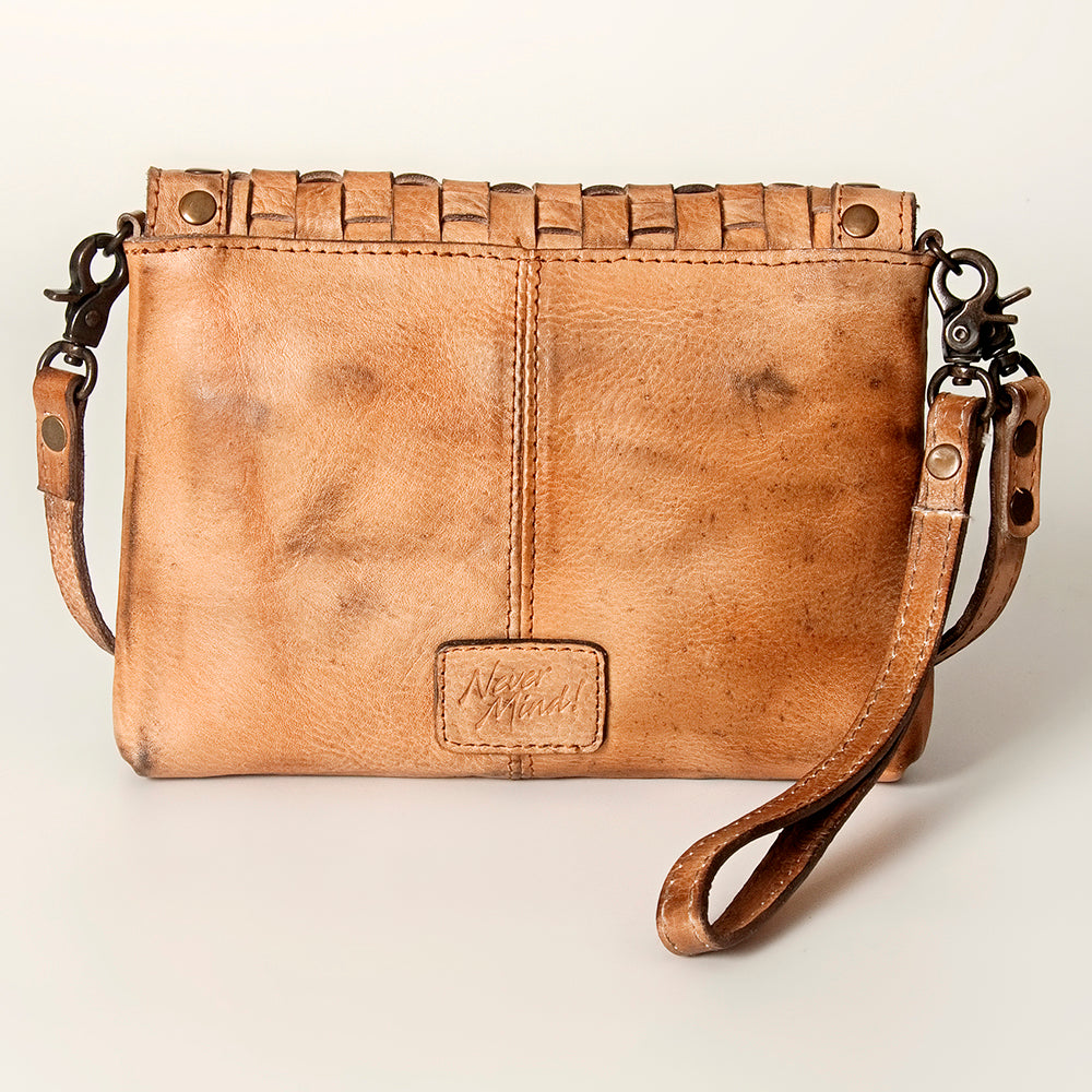 Never Mind Crossbody Vintage Handmade Genuine Cowhide Leather
