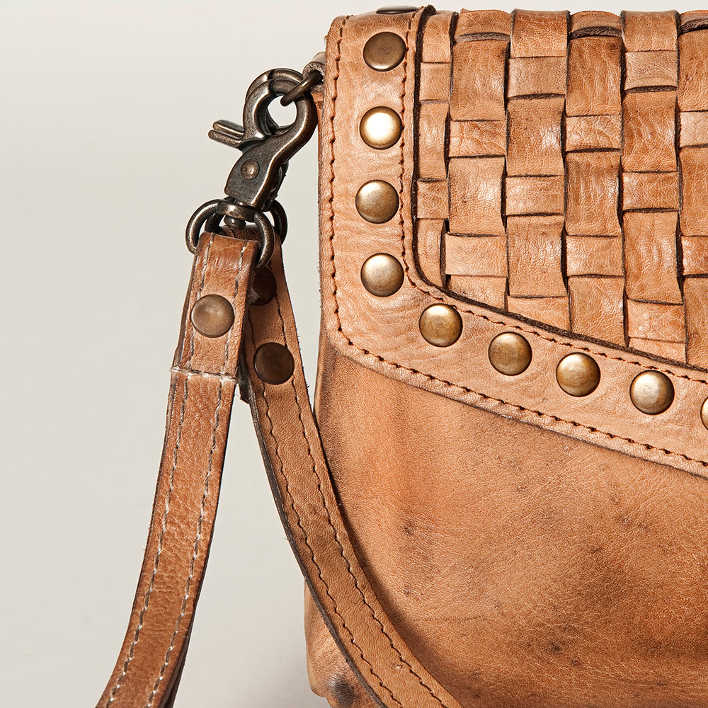 Never Mind Crossbody Vintage Handmade Genuine Cowhide Leather