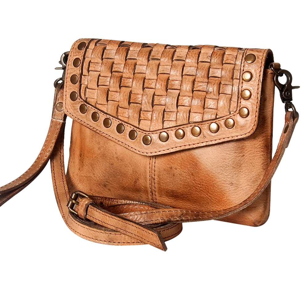 Never Mind Crossbody Vintage Handmade Genuine Cowhide Leather