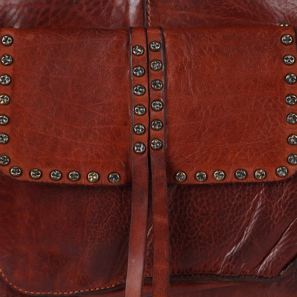 Spaghetti Western Swc125Cg Tote Vintage Handmade Drum Dyed Genuine European Cowhide Leather Women Bag Western Handbag Purse