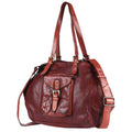 Spaghetti Western Tote Vintage Handmade Drum Dyed Genuine European Cowhide Leather