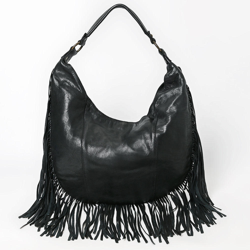 Spaghetti Western Hobo Vintage Handmade Drum Dyed Genuine European Cowhide Leather