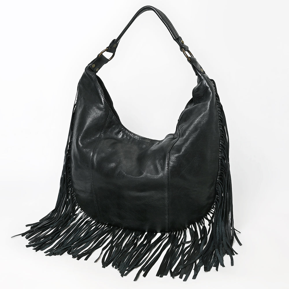 Spaghetti Western Hobo Vintage Handmade Drum Dyed Genuine European Cowhide Leather