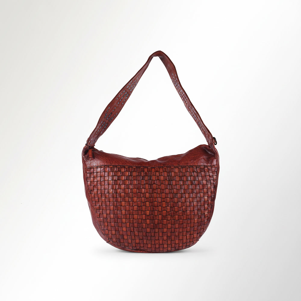 Spaghetti Western Swc129Cg Hobo Vintage Handmade Drum Dyed Genuine European Cowhide Leather Women Bag Western Handbag Purse