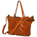 Spaghetti Western Tote Vintage Handmade Drum Dyed Genuine European Cowhide Leather