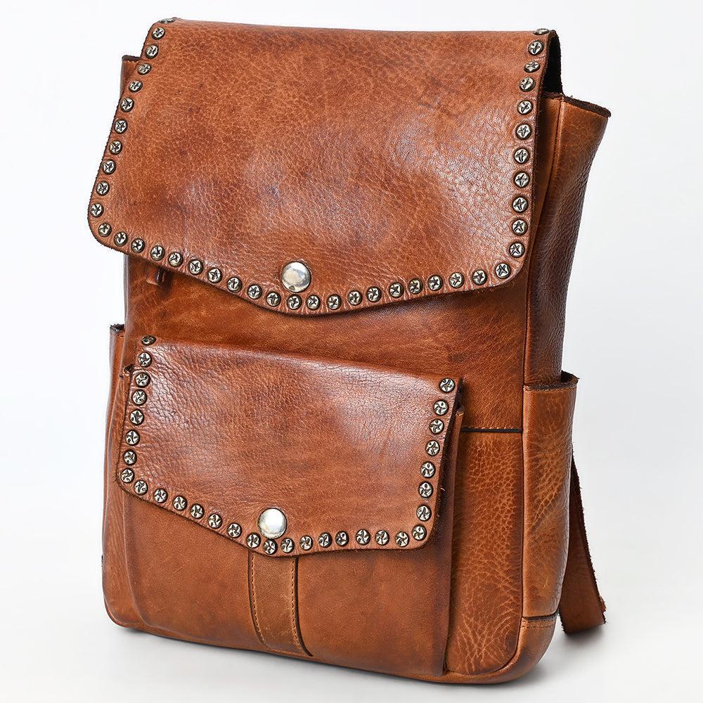 Spaghetti Western Tote Vintage Handmade Drum Dyed Genuine European Cowhide Leather