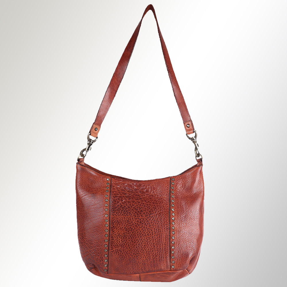 Spaghetti Western Hobo Vintage Handmade Drum Dyed Genuine European Cowhide Leather
