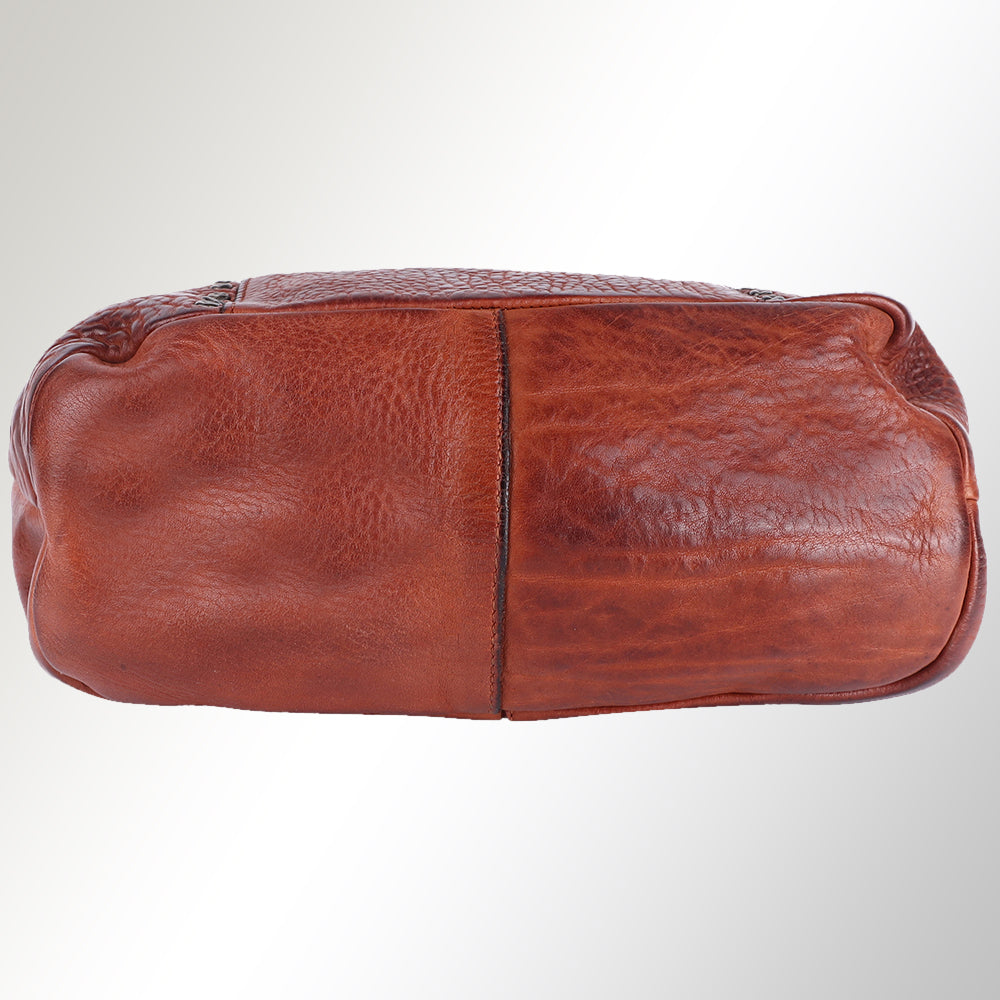 Spaghetti Western Hobo Vintage Handmade Drum Dyed Genuine European Cowhide Leather