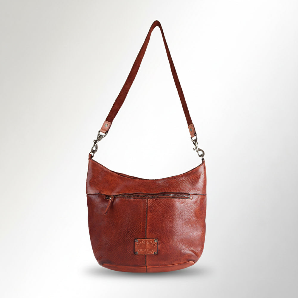 Spaghetti Western Swc140Cg Hobo Vintage Handmade Drum Dyed Genuine European Cowhide Leather Women Bag Western Handbag Purse