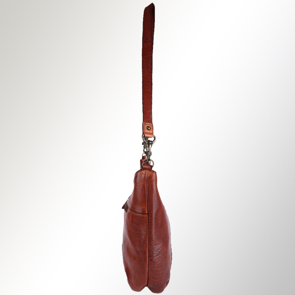 Spaghetti Western Hobo Vintage Handmade Drum Dyed Genuine European Cowhide Leather