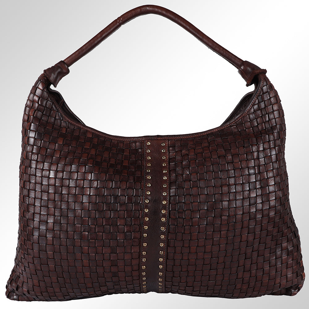 Spaghetti Western Hobo Vintage Handmade Drum Dyed Genuine European Cowhide Leather
