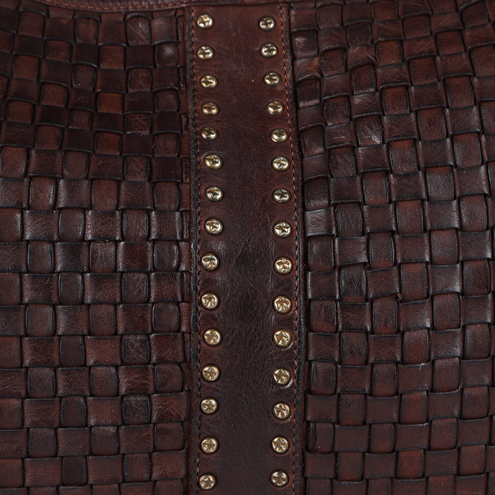 Spaghetti Western Hobo Vintage Handmade Drum Dyed Genuine European Cowhide Leather