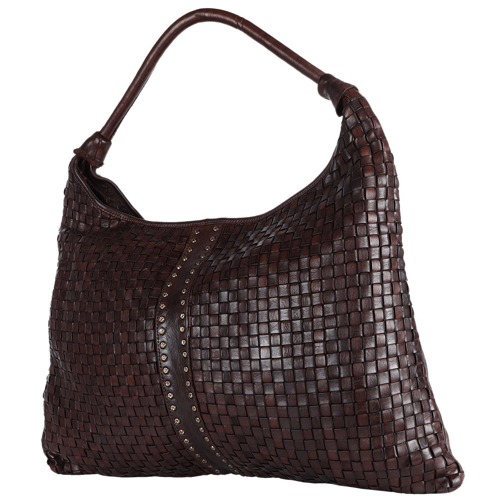 Spaghetti Western Hobo Vintage Handmade Drum Dyed Genuine European Cowhide Leather