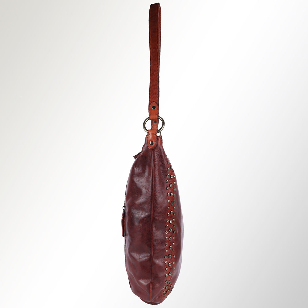 Spaghetti Western Hobo Vintage Handmade Drum Dyed Genuine European Cowhide Leather
