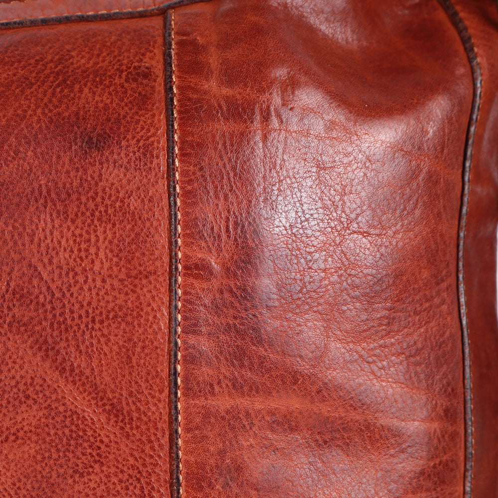 Spaghetti Western Hobo Vintage Handmade Drum Dyed Genuine European Cowhide Leather