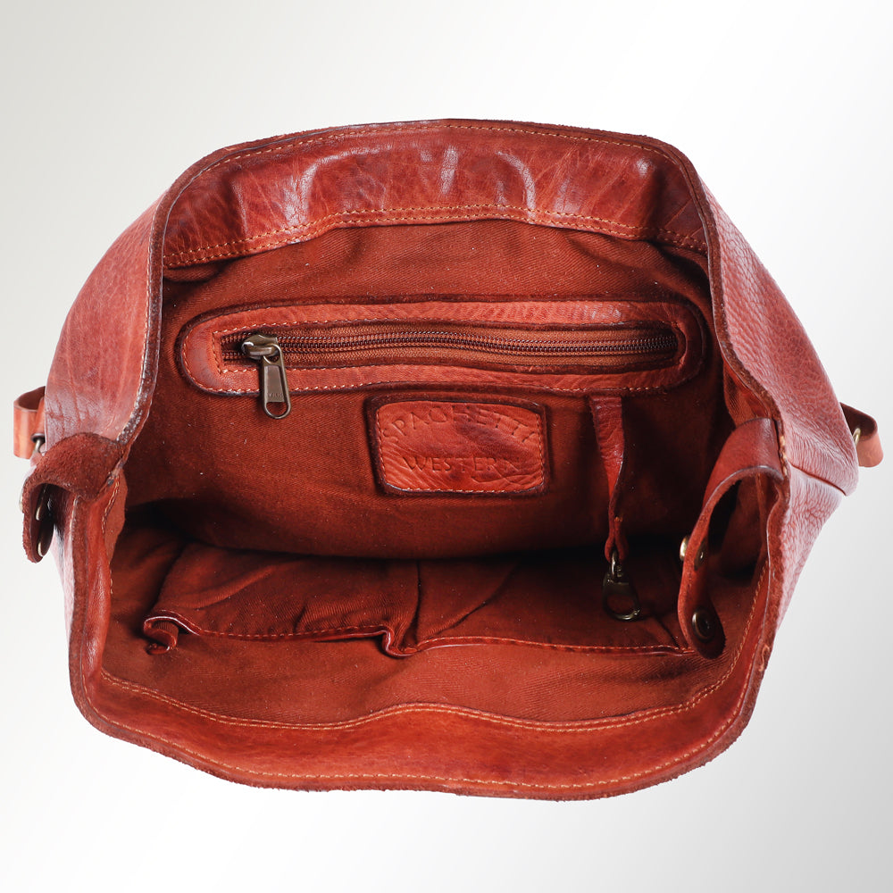 Spaghetti Western Backpack Vintage Handmade Drum Dyed Genuine European Cowhide Leather