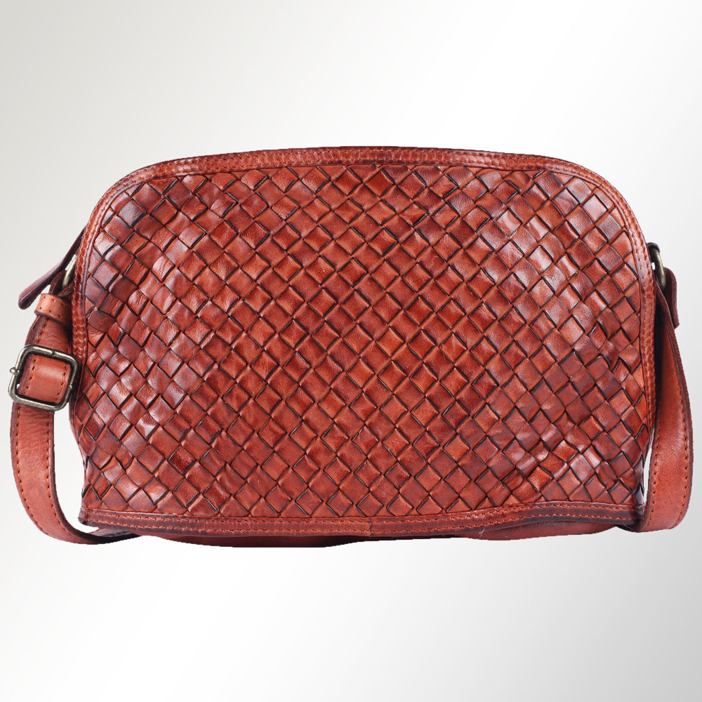 Spaghetti Western Crossbody Vintage Handmade Drum Dyed Genuine European Cowhide Leather