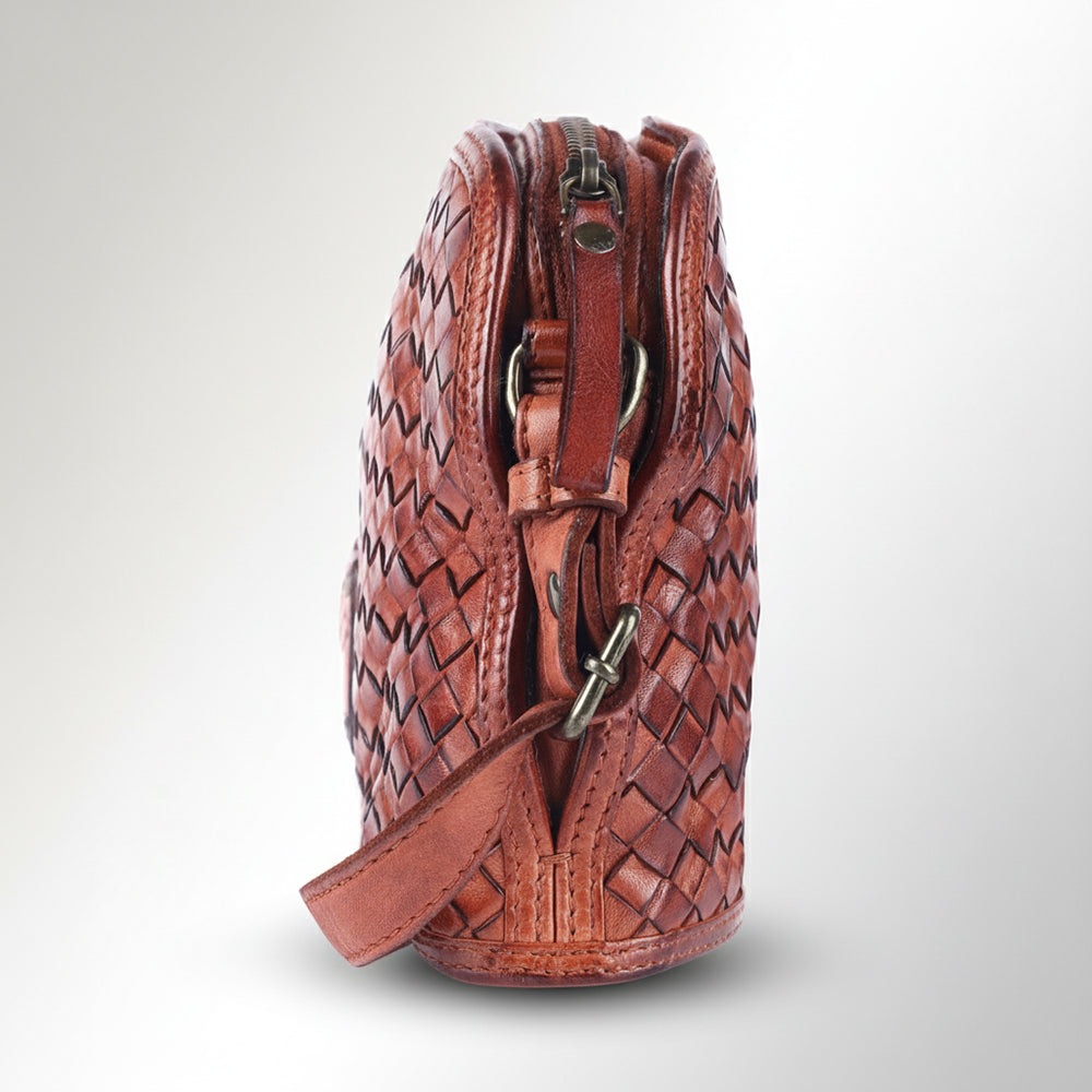 Spaghetti Western Swc148Cg Cross Body I Vintage Handmade Drum Dyed Genuine European Cowhide Leather Women Bag Western Handbag Purse