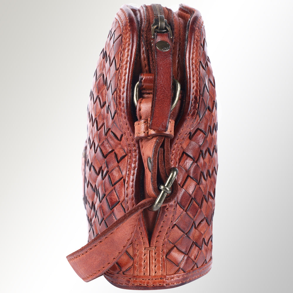 Spaghetti Western Crossbody Vintage Handmade Drum Dyed Genuine European Cowhide Leather