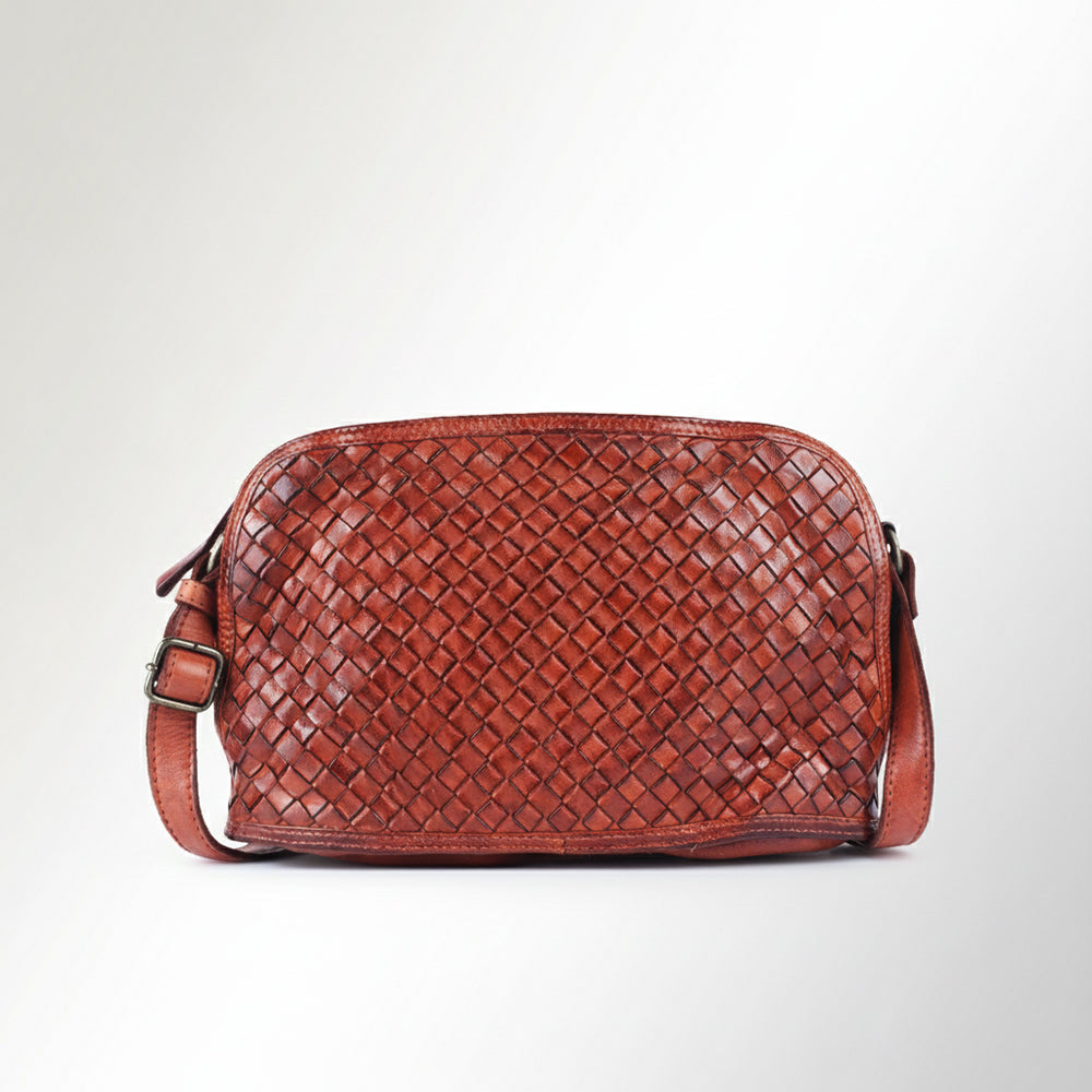 Spaghetti Western Swc148Cg Cross Body I Vintage Handmade Drum Dyed Genuine European Cowhide Leather Women Bag Western Handbag Purse