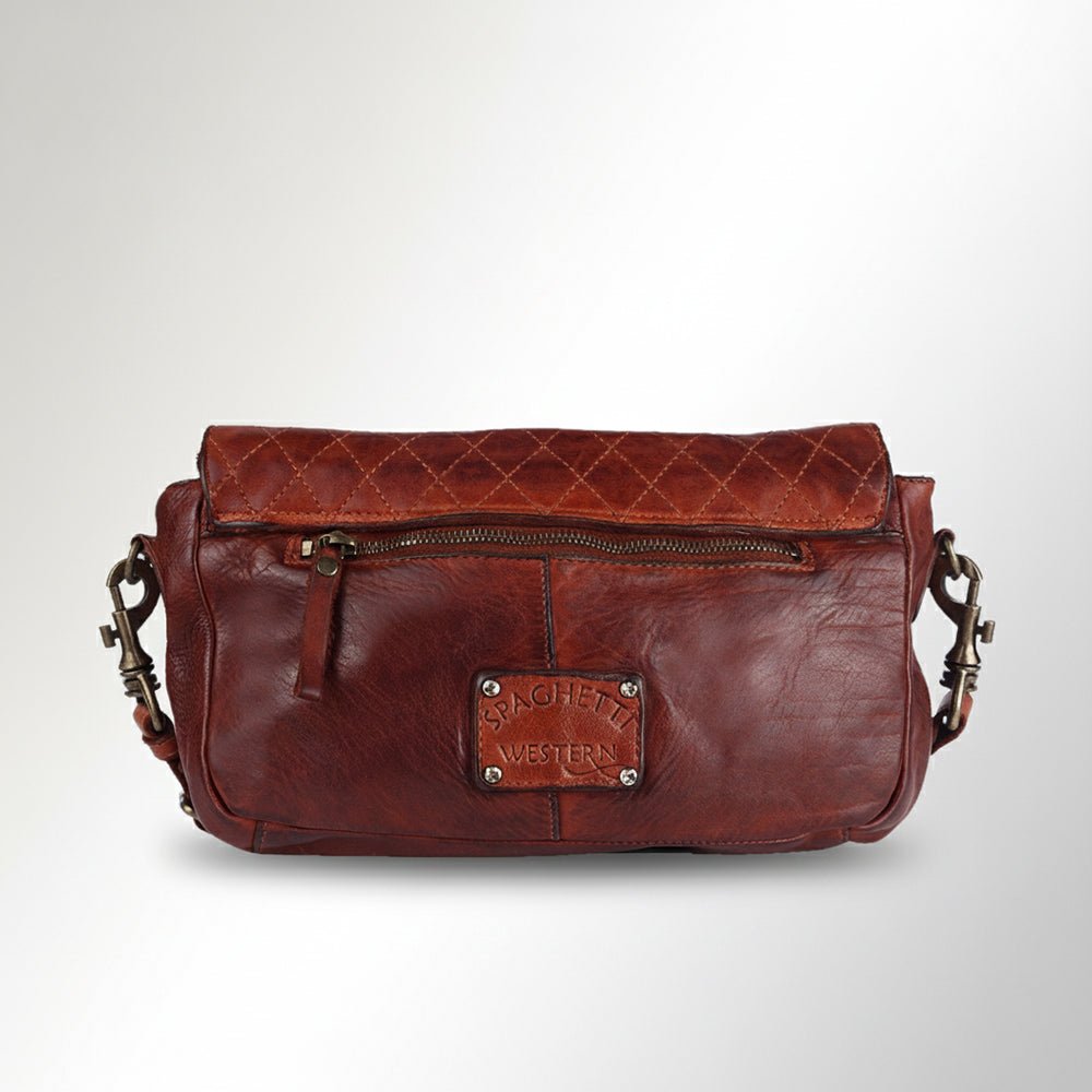 Envelope Style Leather Handbag With Genuine European Cowhide Full Grain Elegant Purse
