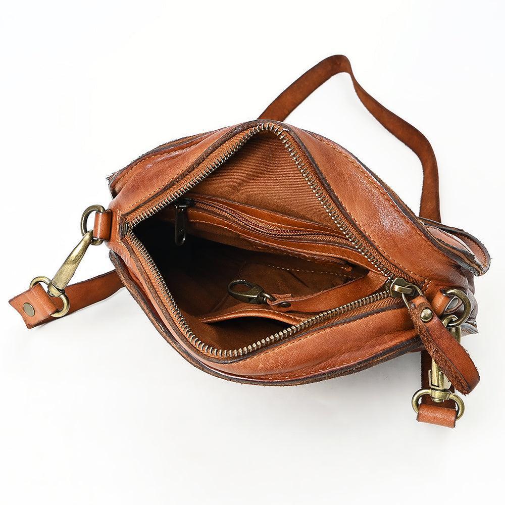 Spaghetti Western Canteen Vintage Handmade Drum Dyed Genuine European Cowhide Leather