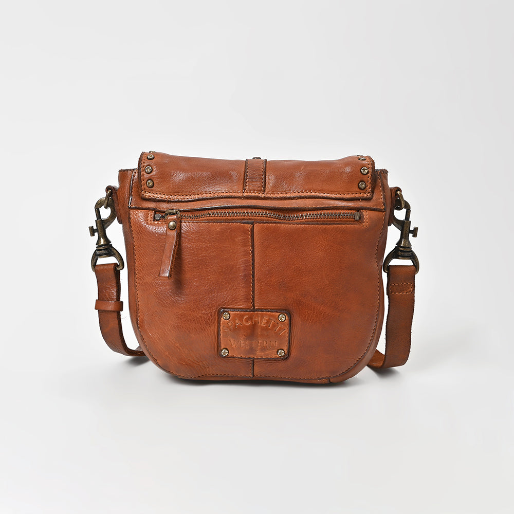 Spaghetti Western Swc155Tan Envelope Vintage Handmade Drum Dyed Genuine European Cowhide Leather Women Bag Western Handbag Purse
