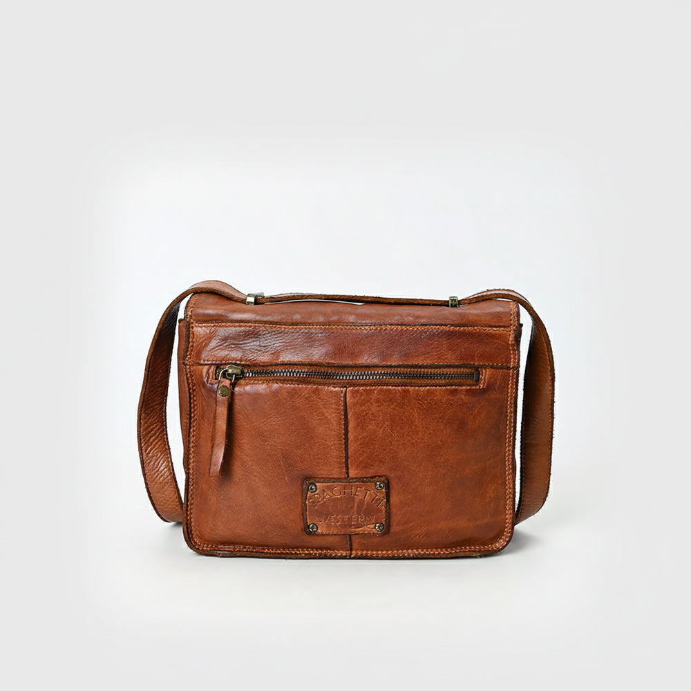 Spaghetti Western Swc163Cg Envelope Vintage Handmade Drum Dyed Genuine European Cowhide Leather Women Bag Western Handbag Purse