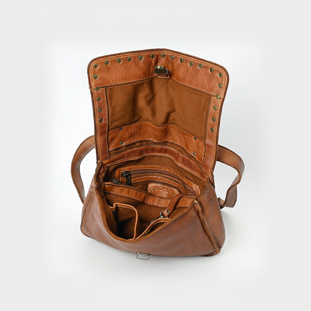 Spaghetti Western Swc163Cg Envelope Vintage Handmade Drum Dyed Genuine European Cowhide Leather Women Bag Western Handbag Purse