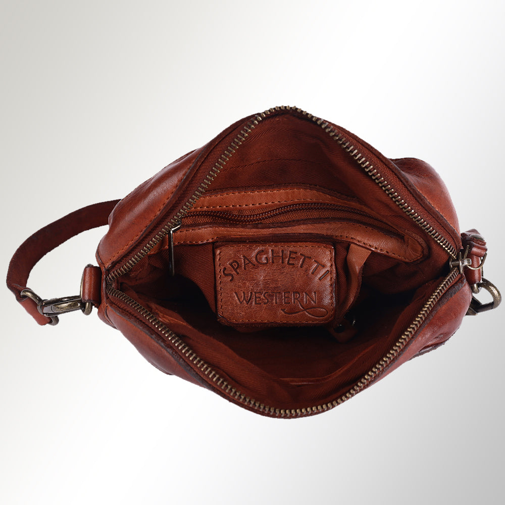 Spaghetti Western Canteen Vintage Handmade Drum Dyed Genuine European Cowhide Leather