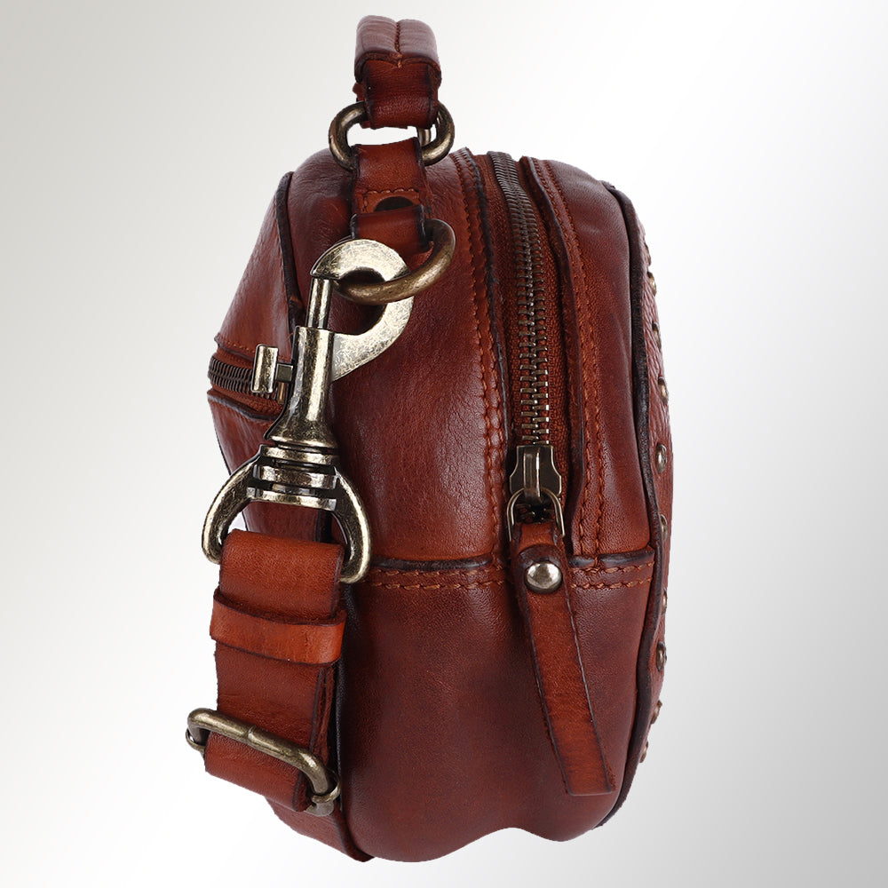 Spaghetti Western Canteen Vintage Handmade Drum Dyed Genuine European Cowhide Leather