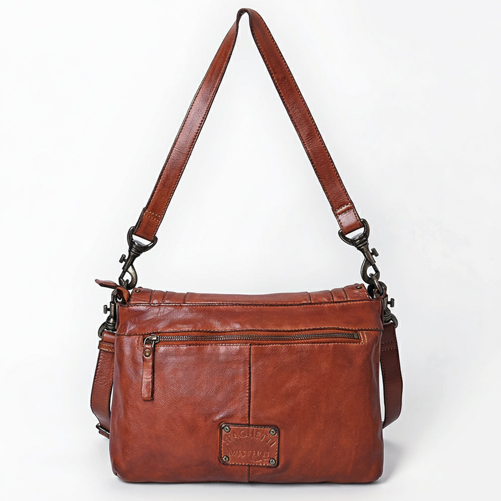Spaghetti Western Swc174Cg Cross Body I Vintage Handmade Drum Dyed Genuine European Cowhide Leather Women Bag Western Handbag Purse