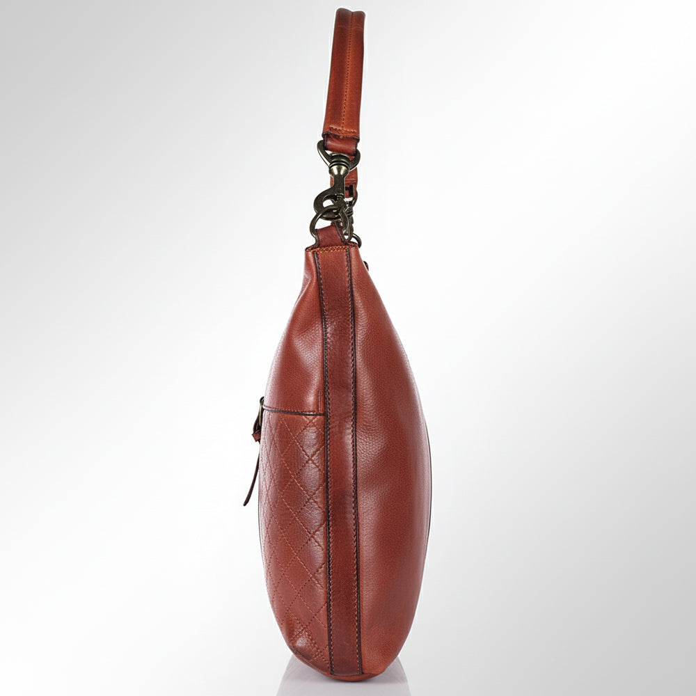 Spaghetti Western Swc175Cg Hobo Vintage Handmade Drum Dyed Genuine European Cowhide Leather Women Bag Western Handbag Purse