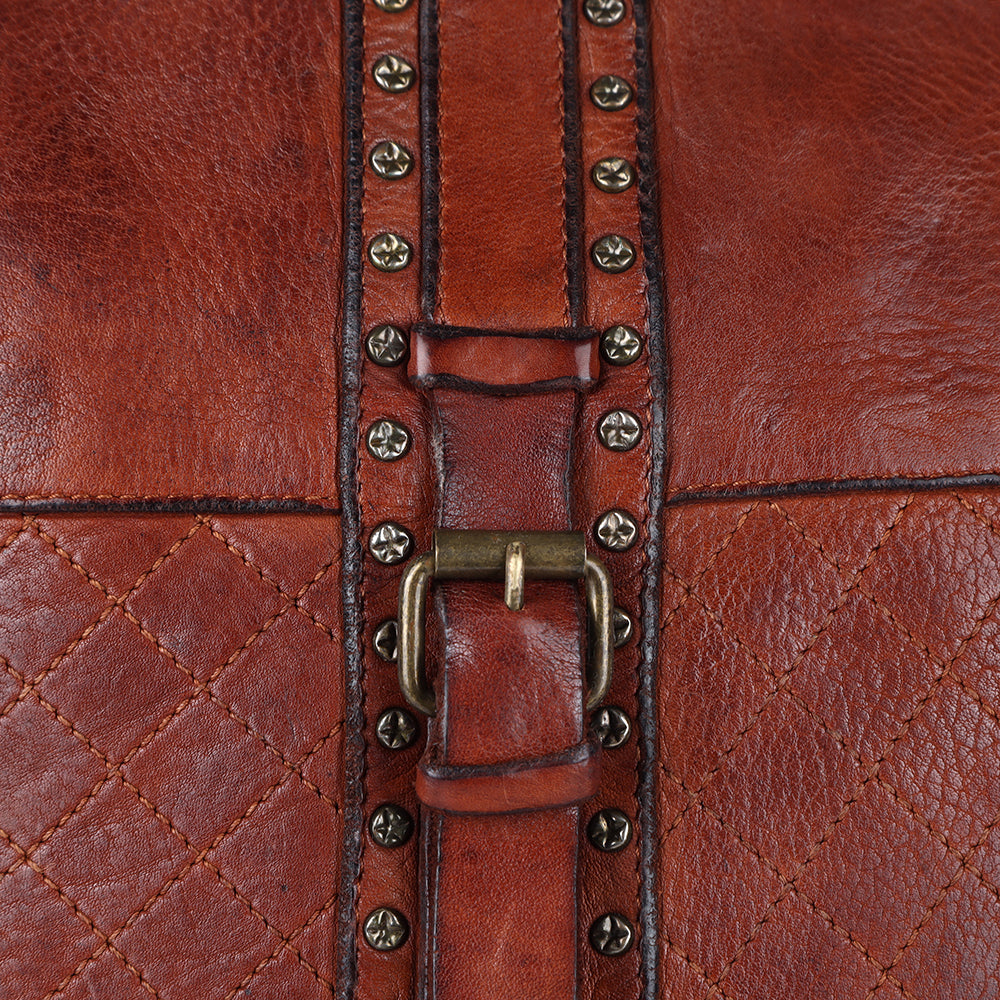 Spaghetti Western Hobo Vintage Handmade Drum Dyed Genuine European Cowhide Leather