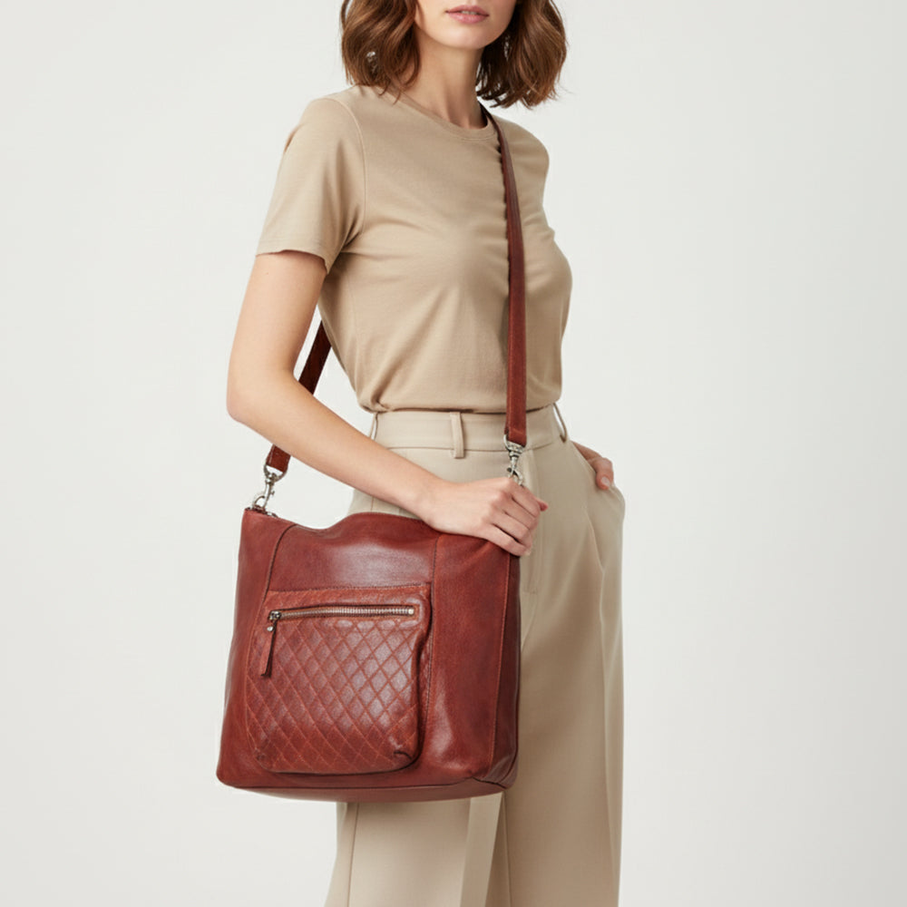 Spaghetti Western Swc180Cg Hobo Vintage Handmade Drum Dyed Genuine European Cowhide Leather Women Bag Western Handbag Purse