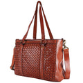 Spaghetti Western Tote Vintage Handmade Drum Dyed Genuine European Cowhide Leather
