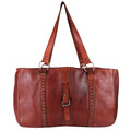 Spaghetti Western Tote Vintage Handmade Drum Dyed Genuine European Cowhide Leather