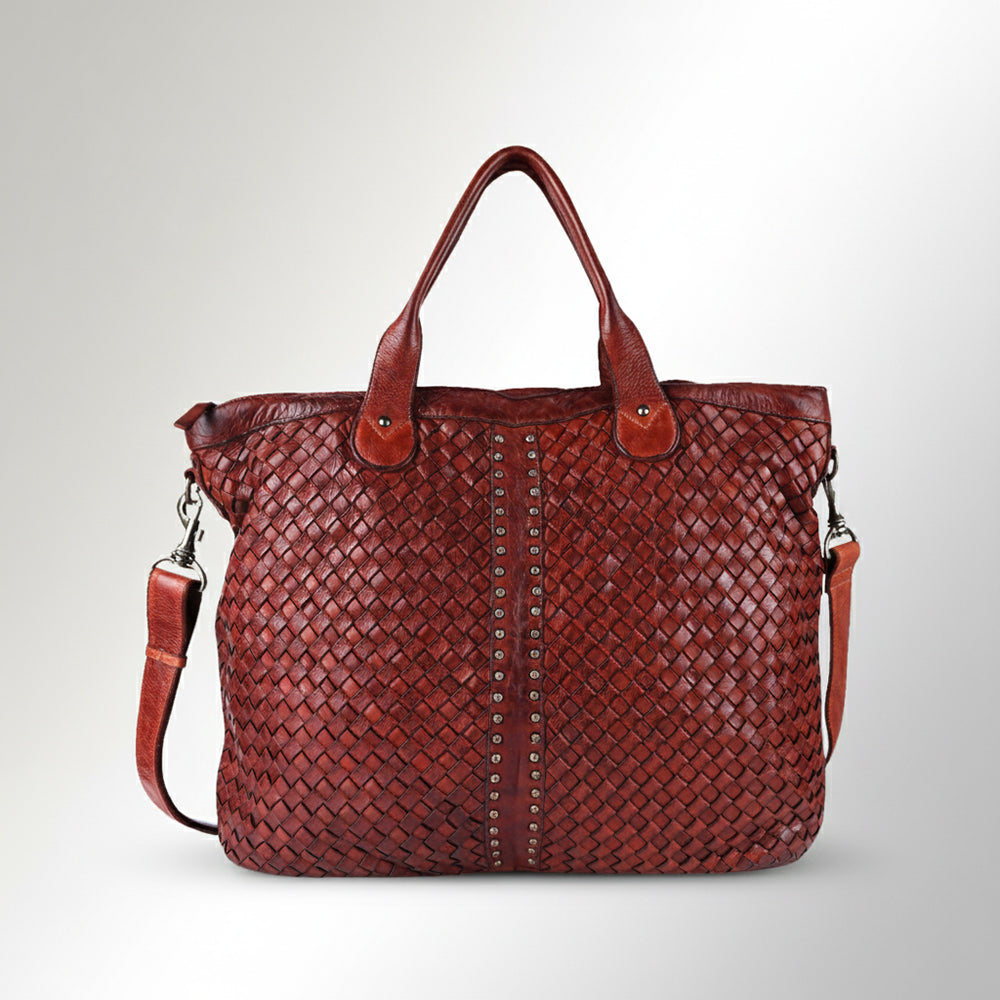 Spaghetti Western Swc187Cg Tote Vintage Handmade Drum Dyed Genuine European Cowhide Leather Women Bag Western Handbag Purse
