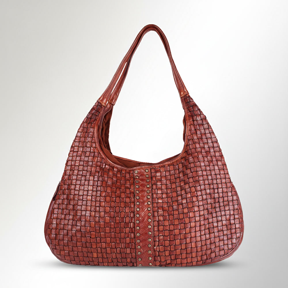 Spaghetti Western Swc189Cg Tote Vintage Handmade Drum Dyed Genuine European Cowhide Leather Women Bag Western Handbag Purse