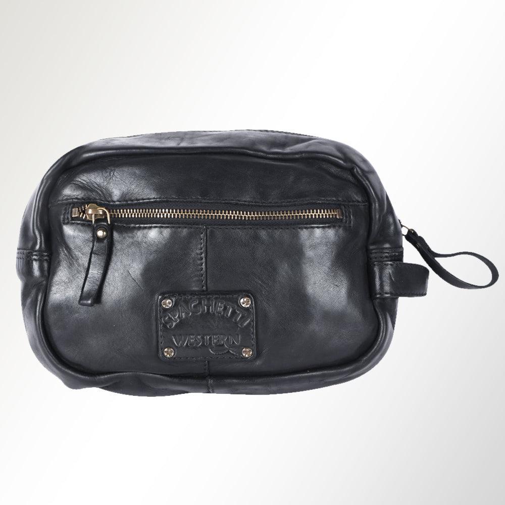 Spaghetti Western Wristlet Vintage Handmade Drum Dyed Genuine European Cowhide Leather