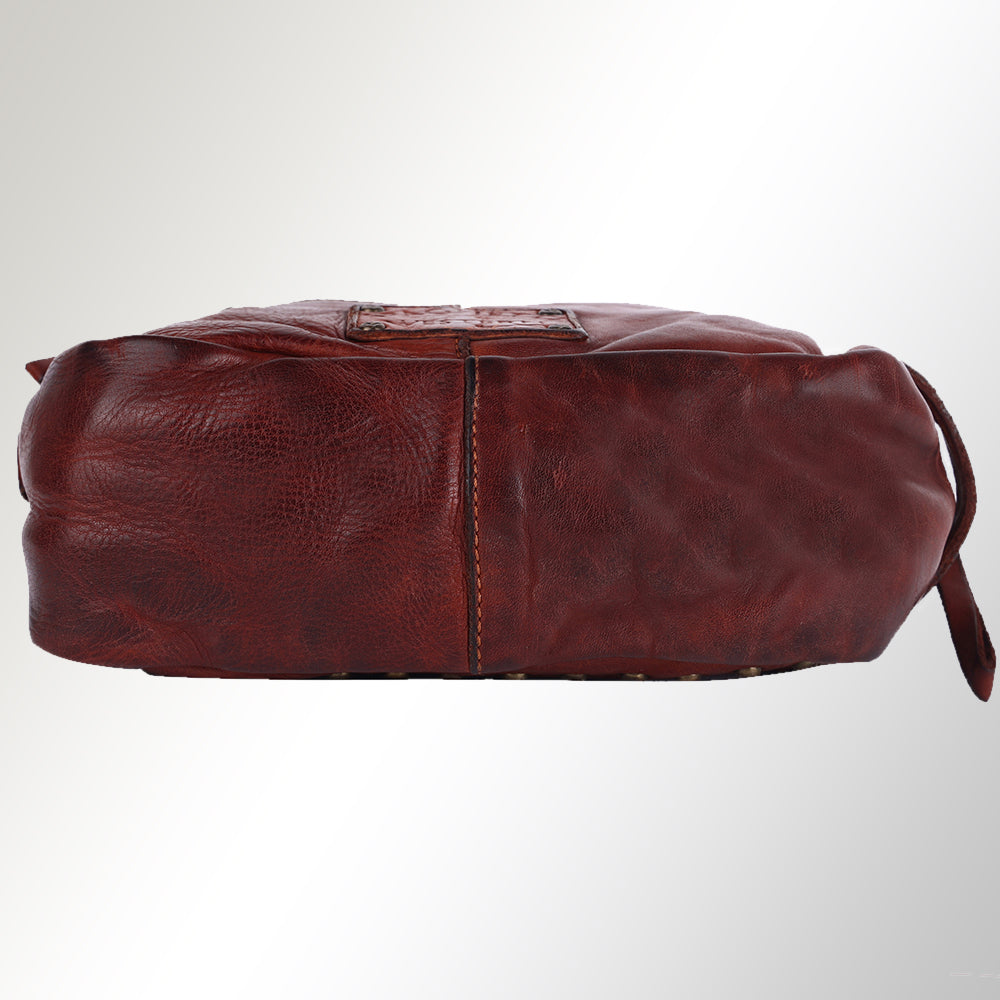 Spaghetti Western Toiletry Vintage Handmade Drum Dyed Genuine European Cowhide Leather